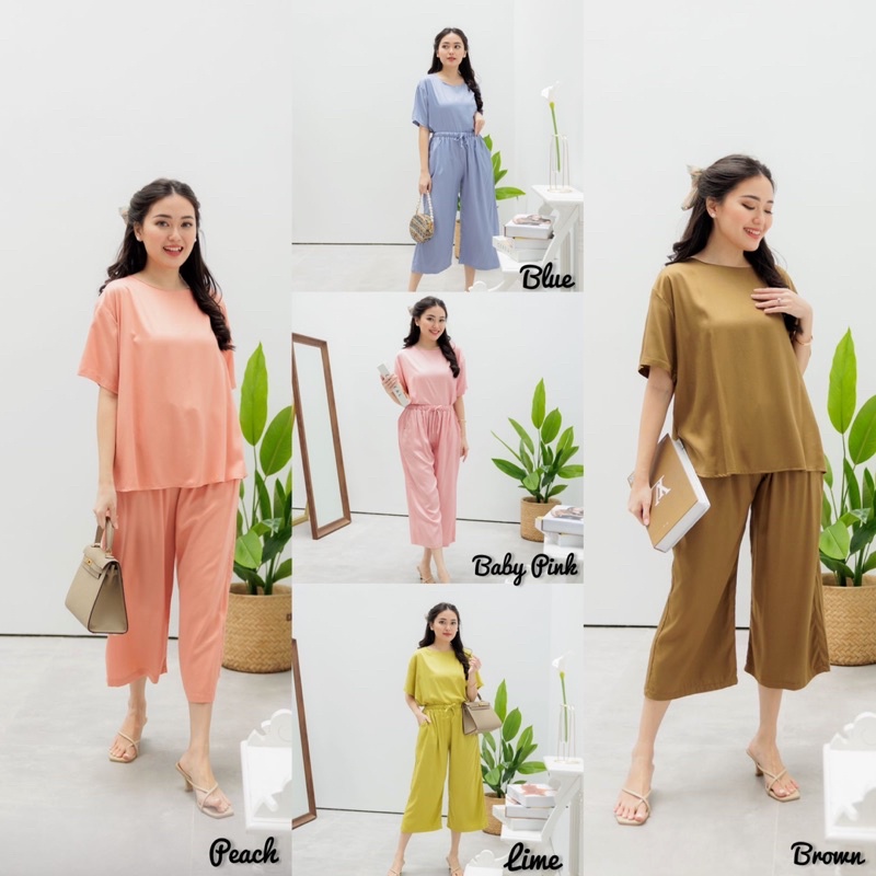 SET160 - Robin Kulot Set / Setelan wanita / Setelan Kulot Jumbo / Setelan wanita jumbo