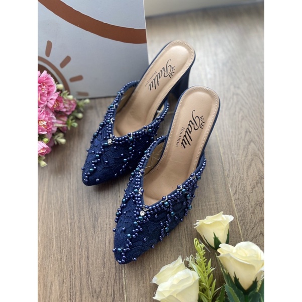 Termurah!!!! Heels 7cm brukat payet mewah Aisyah New series/ wedding shoes / sepatu pengantin / sepatu tunangan / sepatu wisuda