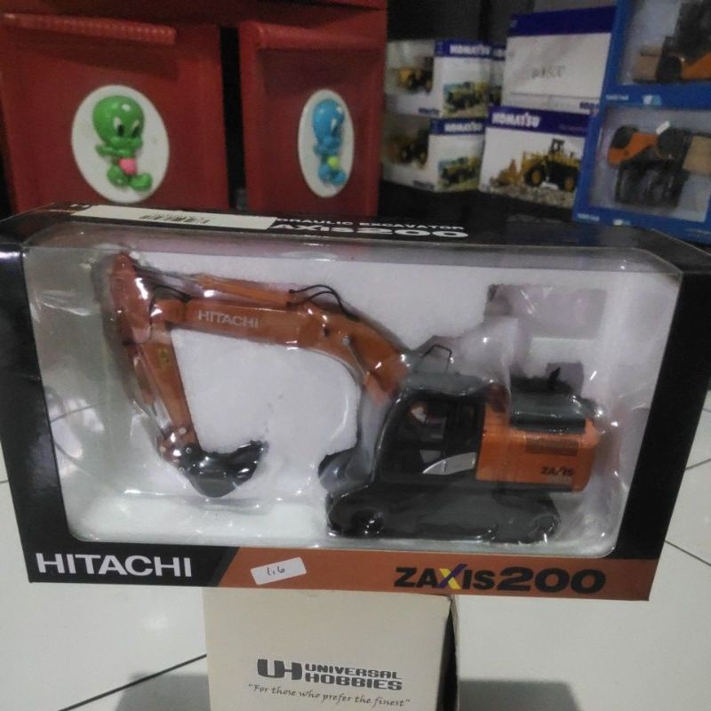 diecast miniatur alat berat hitachi excavator 1:50 tambang beko