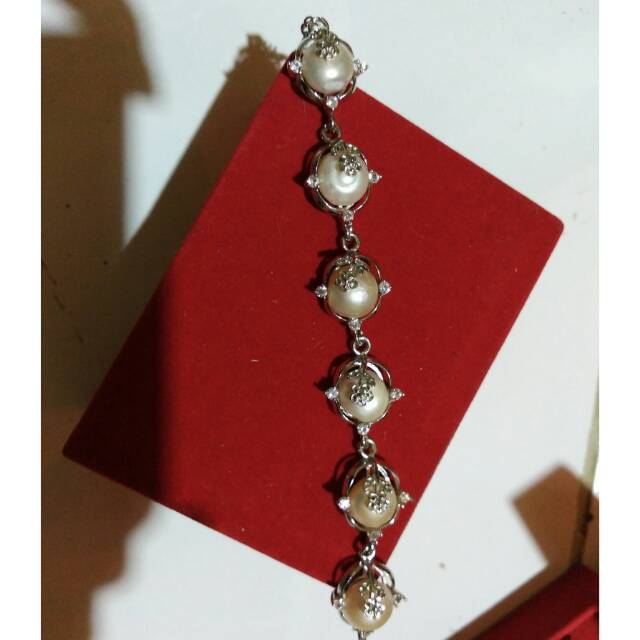 Gelang mutiara asli air laut ori