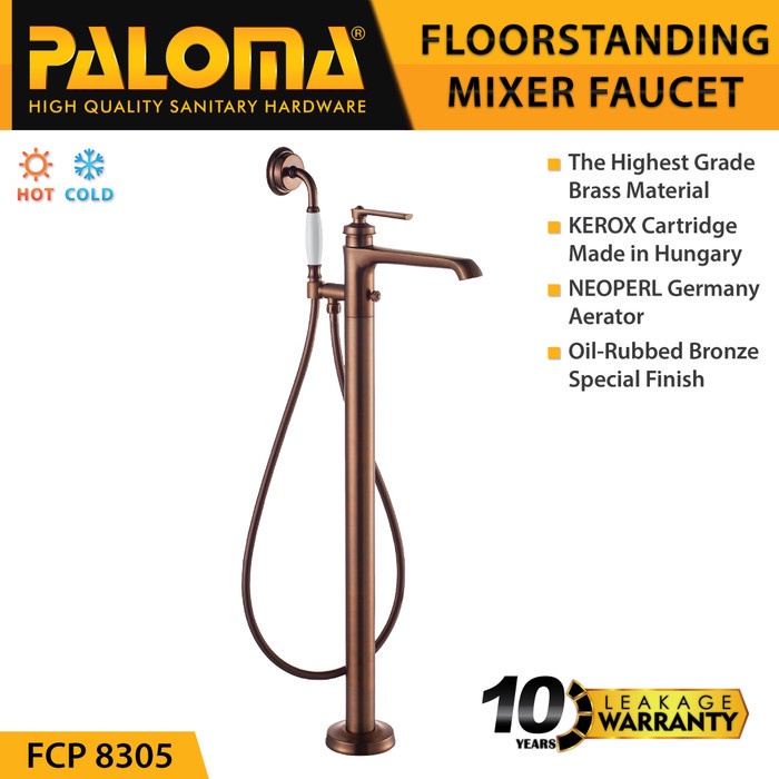 Faucet PALOMA FCP 8305 Keran Kran Air Panas Dingin Floor Lantai Mandi