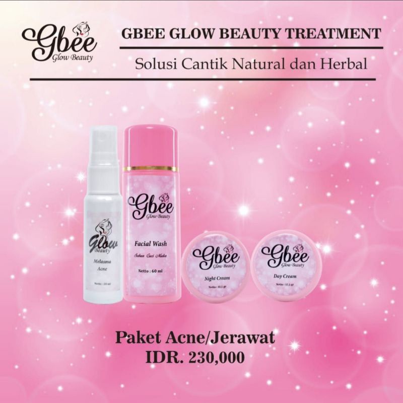 GBEE GLOW BEAUTY SKINCARE PAKET ACNE