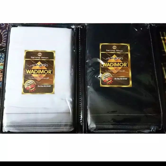 sarung-celana- sarung wadimor hitam & putih polos kain tenun sarung tenun -celana-sarung 798
