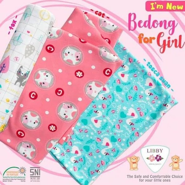 Libby Bedong Bayi Motif - Bedong Bayi Ukuran 90x110cm