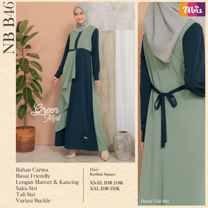 galeryshalihah - GAMIS NIBRAS TERBARU 2021 NB B46 DRESS MAXY FASHION MUSLIM