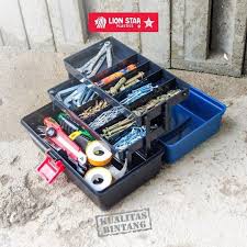 Tool Box 01 Lion Star Plastik JX-19 Kotak Penyimpanan Alat Perkakas jx19