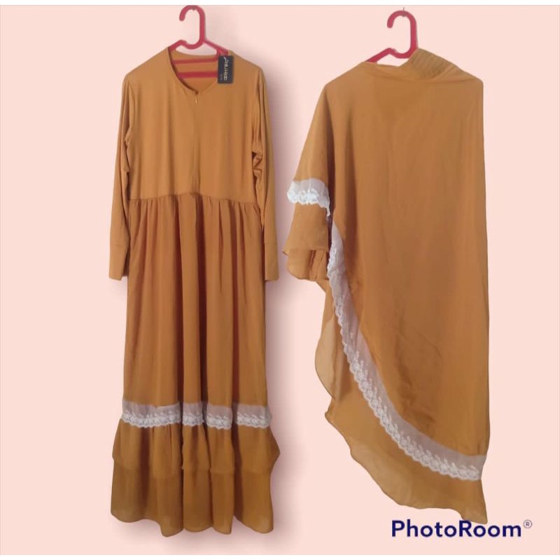 gamis set khimar softpad by ratu hijab