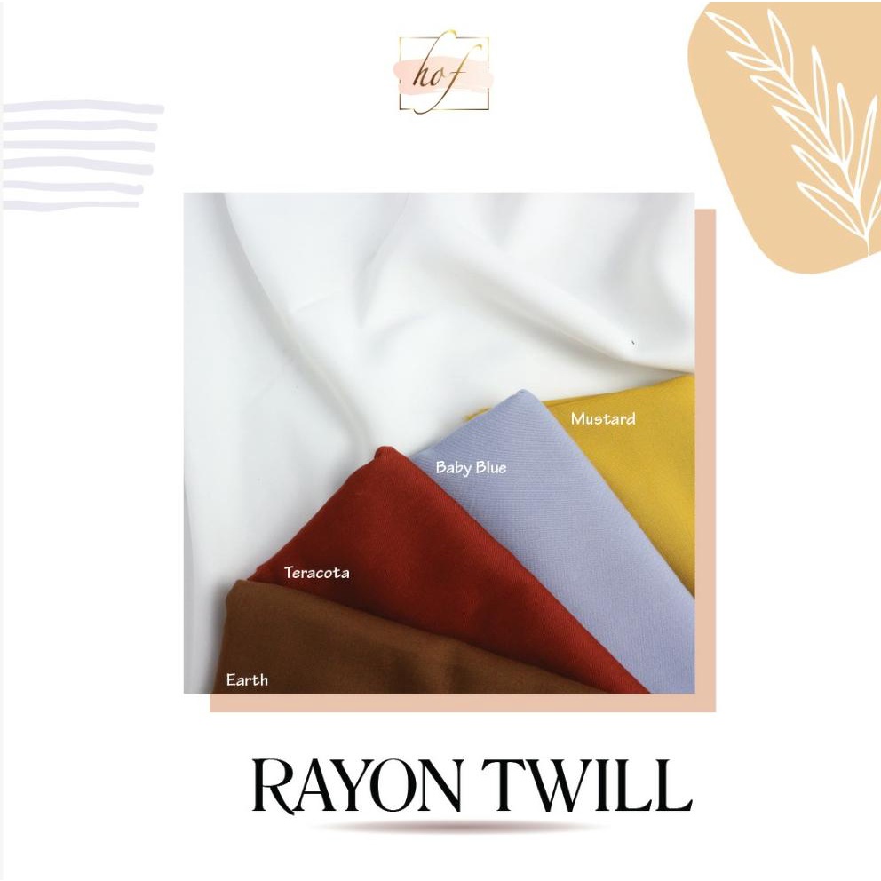 Kain Rayon Twill per METER / kain katun rayon / rayon premium