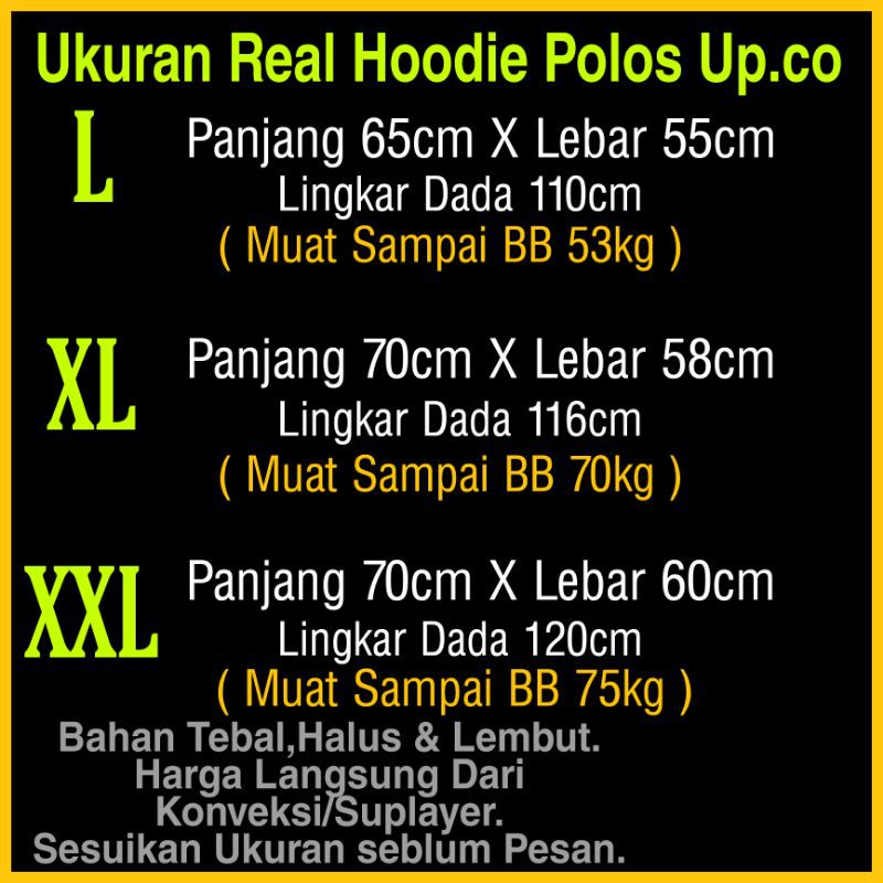 HOODIE POLOS SWEATER PRIA WANITA TEBAL