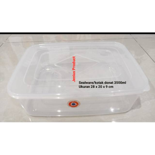 Kotak Donat 3500/sealware/sealbox 3500ml/ toples segi 3500ml
