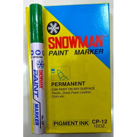 

Paint Marker / Spidol Cat Hijau Permanent Snowman CP-12