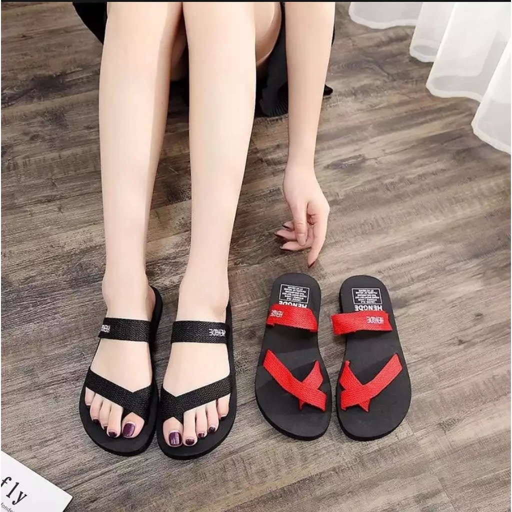 Sandal Tali Wanita Hengde Sandal Tali Wanita Slip Sandal Kekinian