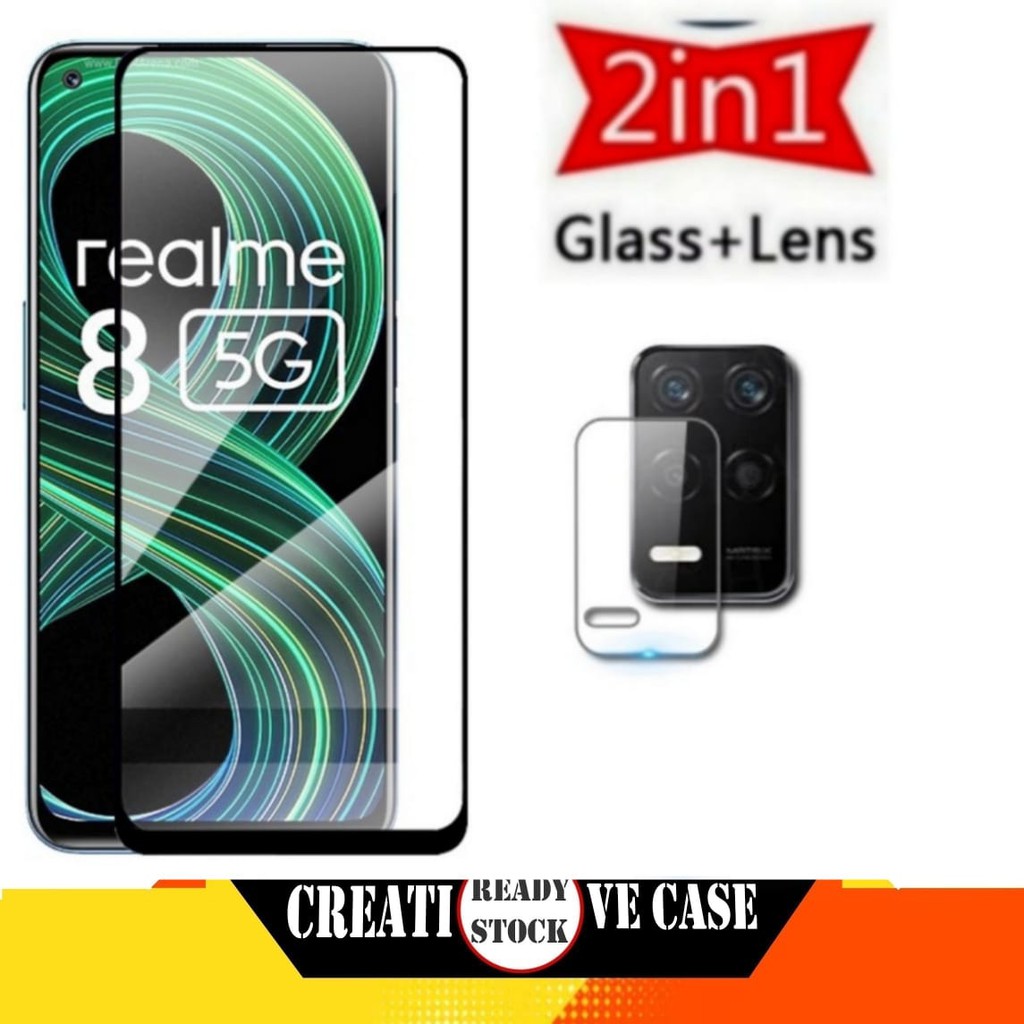 Tempered Glass Realme 8 5G 2021 Screen Protector+Tempered Glass Camera