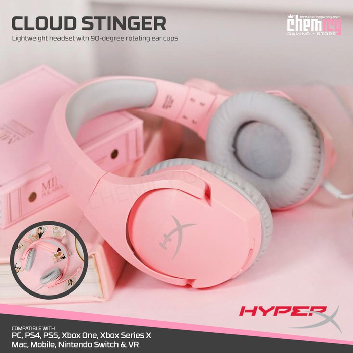 HyperX Cloud Stinger Pink Lightweight Multi Platform Gaming Headset