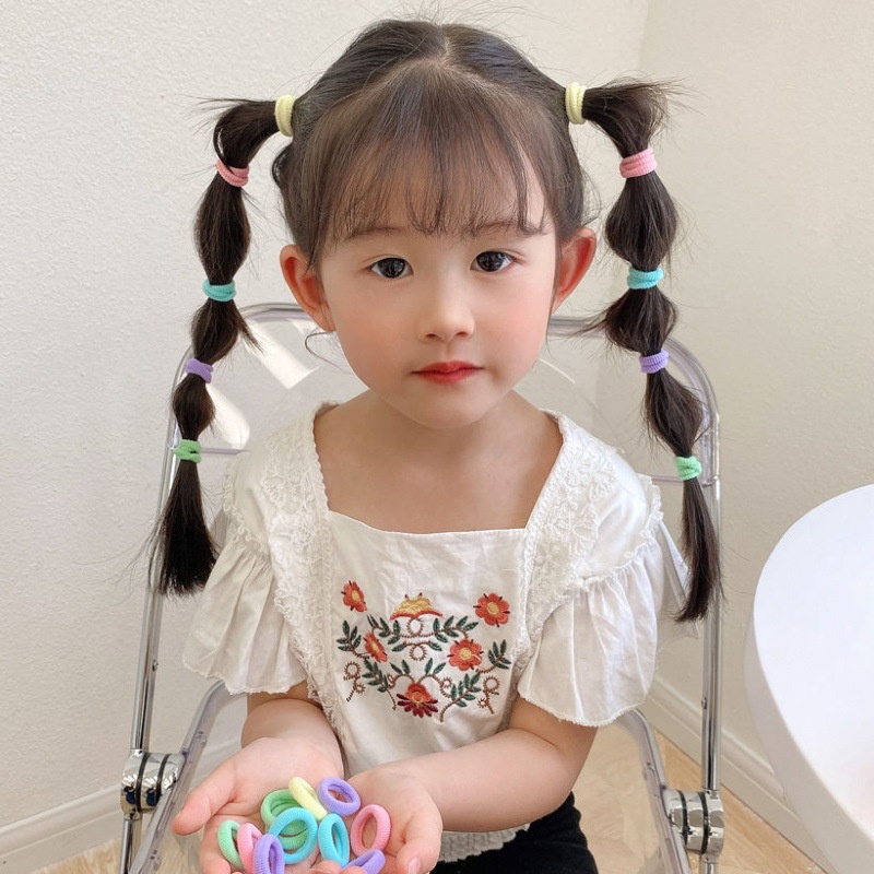 FREE POUCH | IKAT RAMBUT DONAT ANAK ELASTIS TOWER RING WARNA WARNI / IKAT RAMBUT KOREA / KUNCIR RAMBUT DONAT