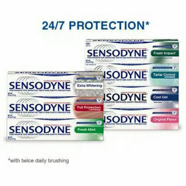 Sensodyne 160gr  fresh mint/cool gel/multi action/gentle whitening