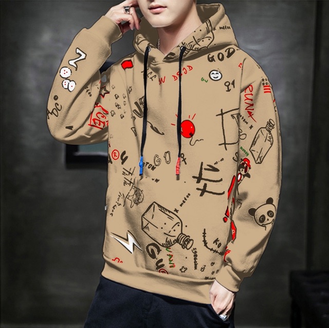 SWEATER SWETER HOODIE COWOK PRIA MOTIF ALL IN FASHION LENGAN PANJANG PREMIUM