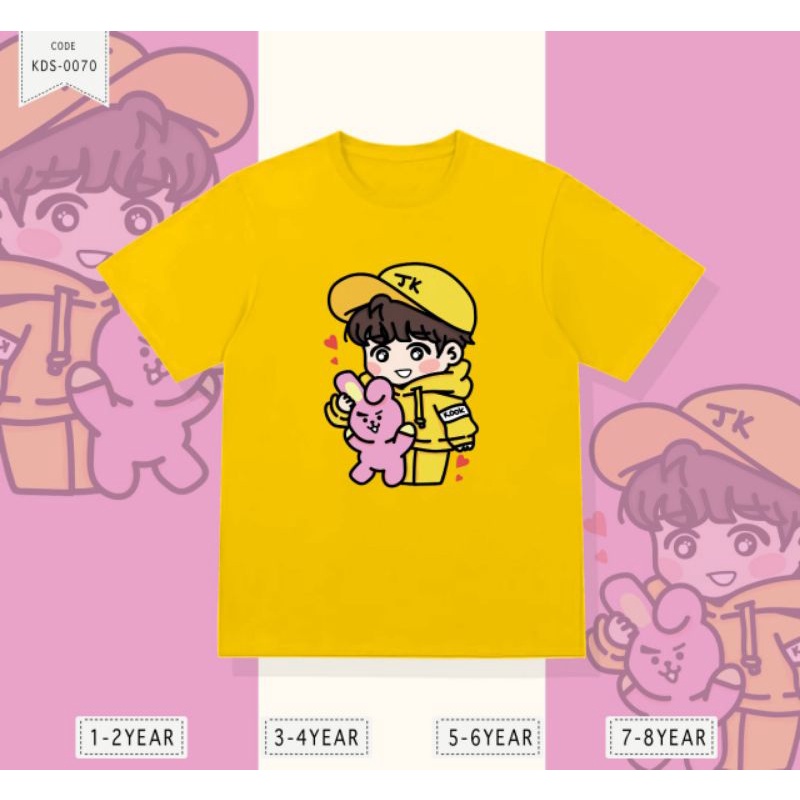 KIDS TSHIRT/KAOS BTS TINYTAN/KAOS CEWE COWO JHOPE/SUGA/RM/V/JK/JIN/JIMMIN