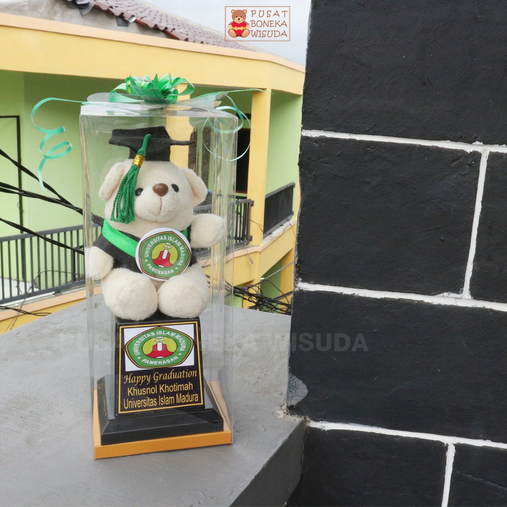 Piala Boneka Wisuda Mika Kado Hadiah Souvenir sekolah TK PAUD SD SMP Grosir Murah anak nama Custom