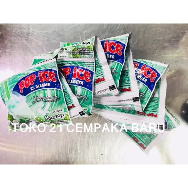 

Pop Ice Rasa SOURSOP 1 RENCENG isi 10 SACHET | Bubuk Pop Ice Sirsak Murah Promo