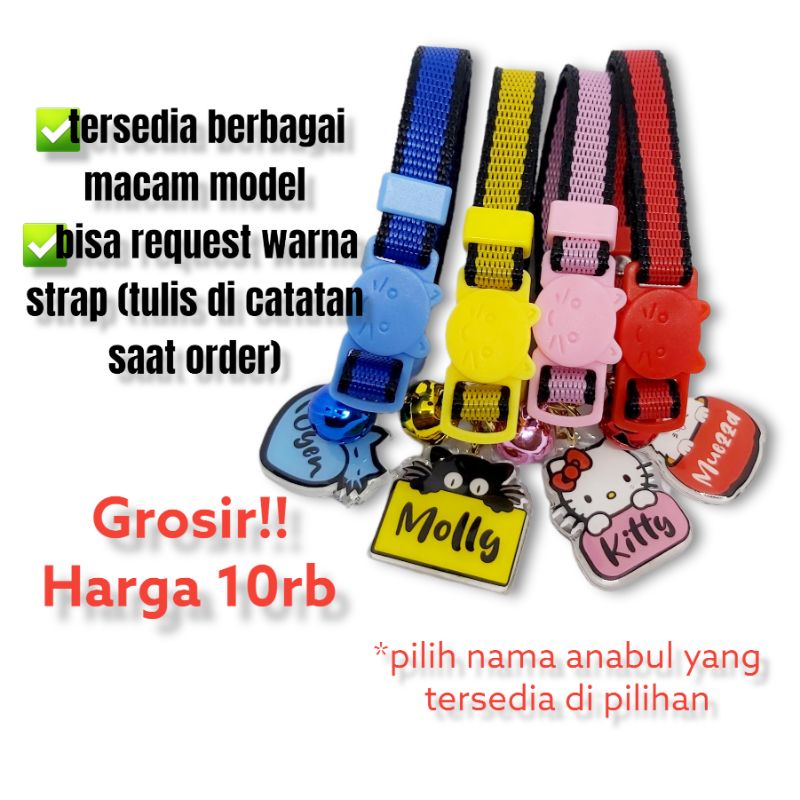 Kalung Kucing Nama (Tidak Bisa Custom Nama)