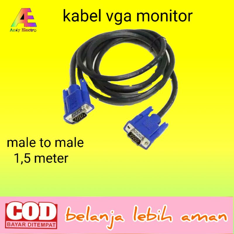 kabel vga monitor komputer | kabel vga digital 1,5 meter | kabel vga laptop