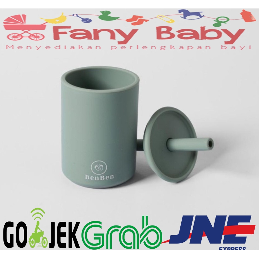 BENBEN Silicone Cup Set with Straw and Lid