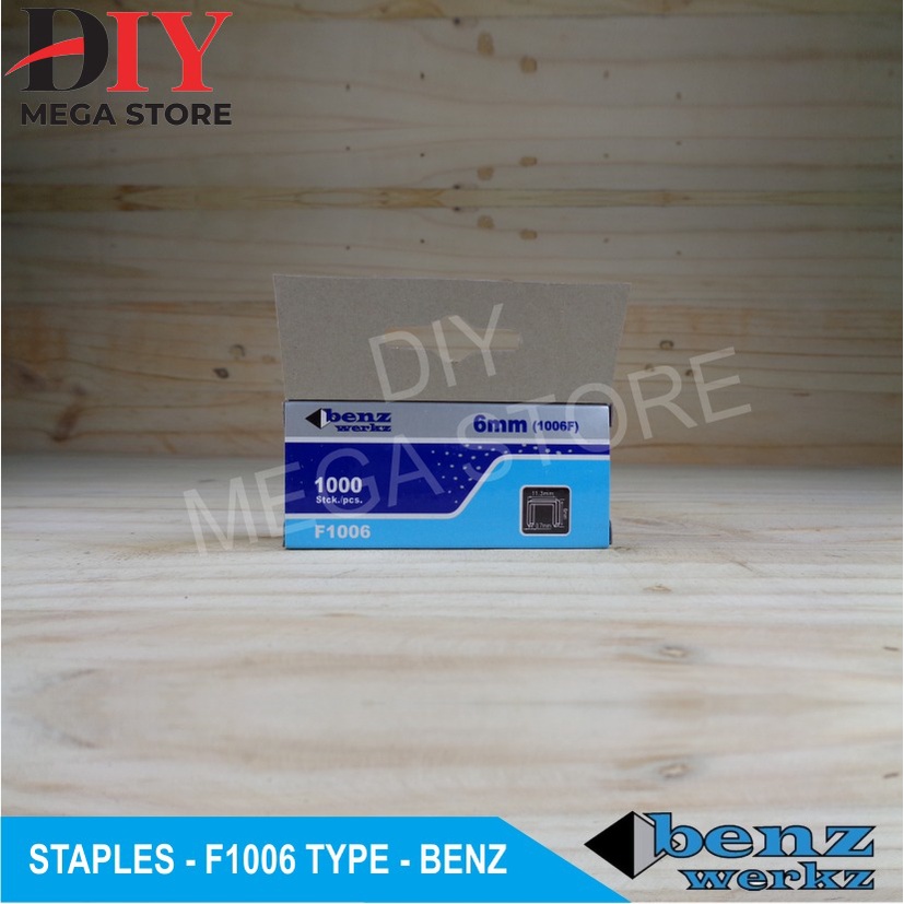 Isi stapler 1006F benz werkz staples tembak angin 1000 pcs isi staples Staples 1006F Benz Werkz isi 