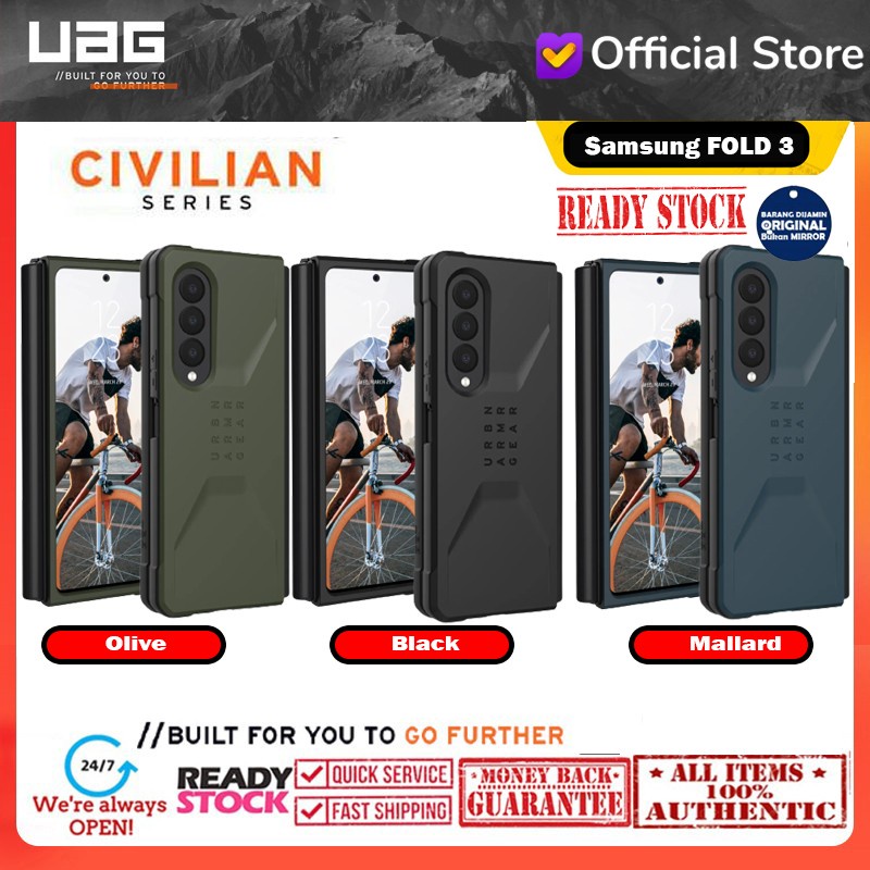Original Case Samsung Galaxy Z Fold 3 5G UAG Urban Armor Gear Fold3 Civilian Series Cover Casing