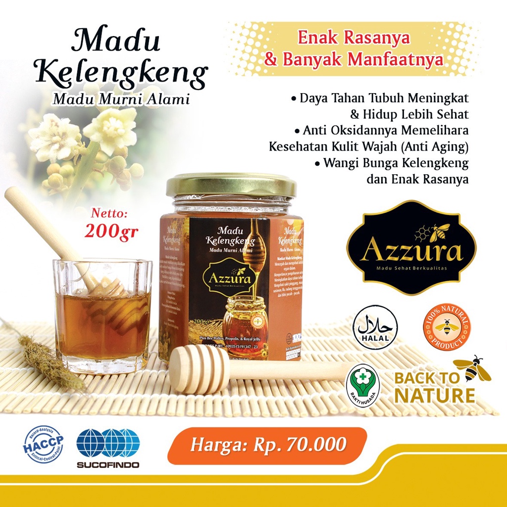 

Azzura Madu Kelengkeng Asli Murni Alami (200gr)