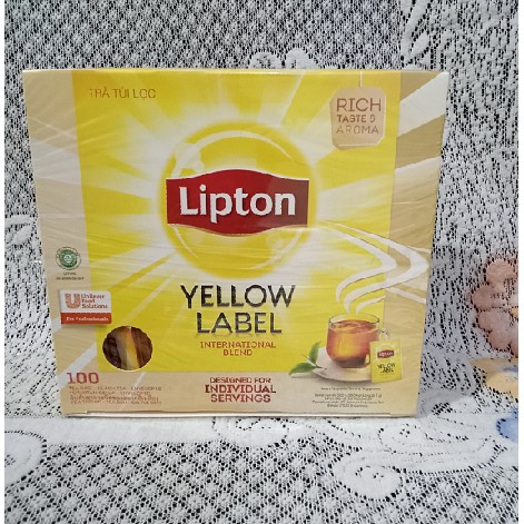 

LIPTON YELLOW LABEL - INTERNASIONAL BLEND - TEH CELUP 100pcs - TEA BAGS