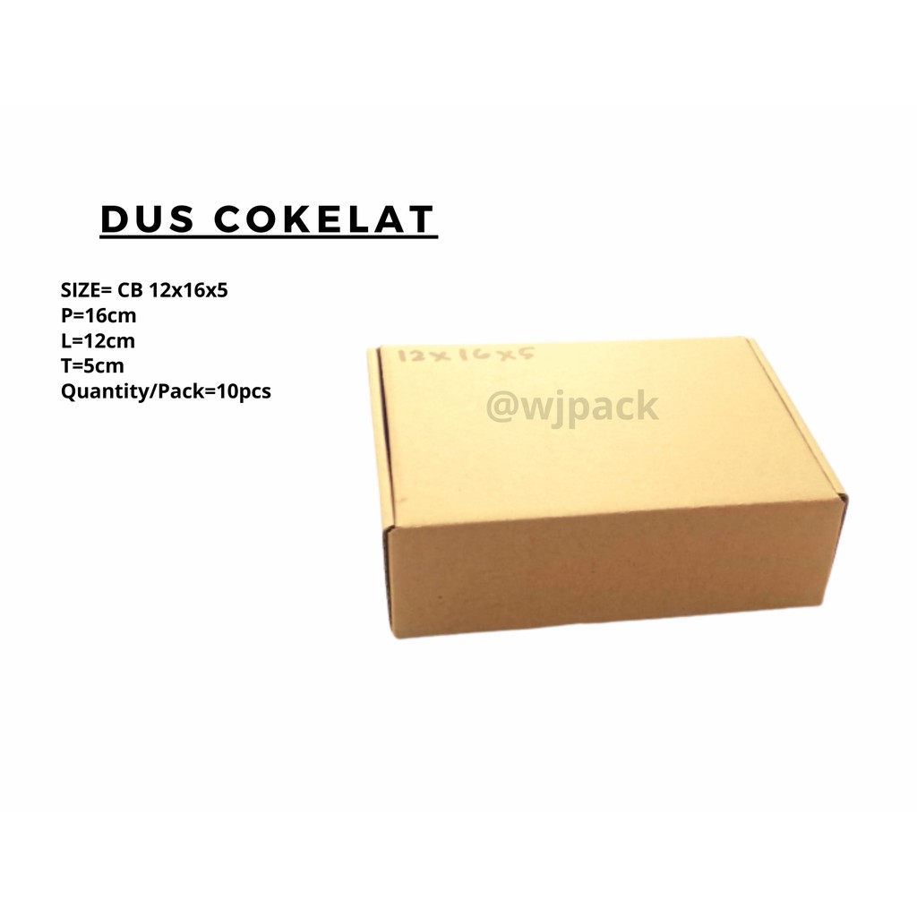 

DUS COKELAT 12X16X5CM/10PCS