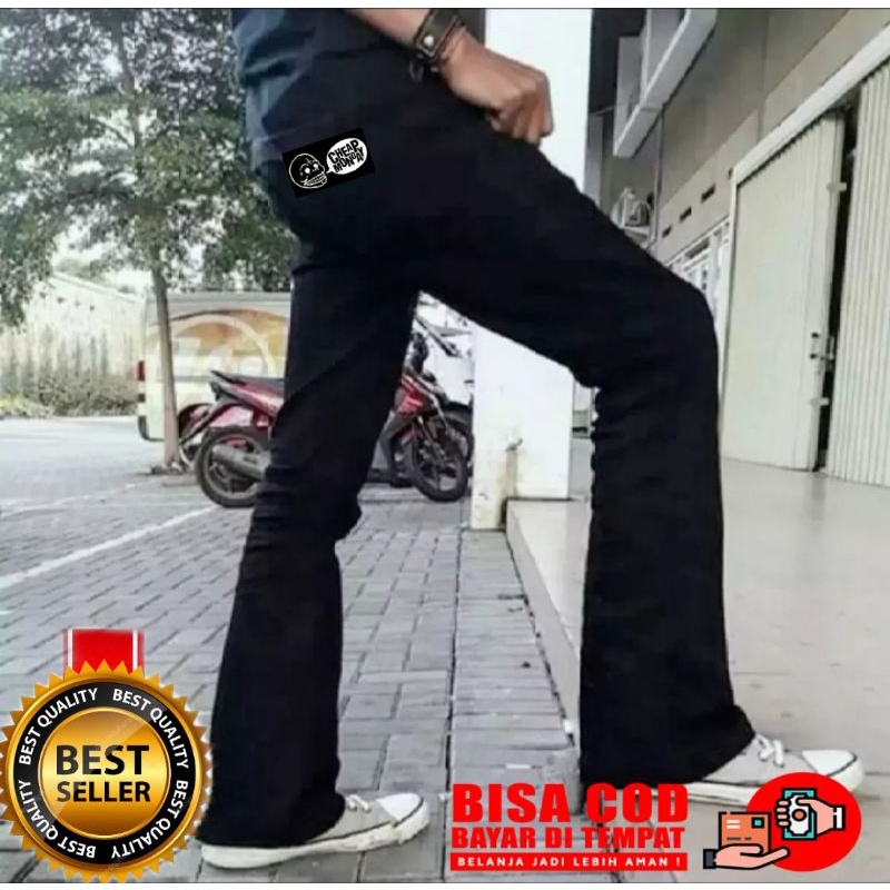 nengheum shop celana cutbray pria celana jeans cutbray pria hitam