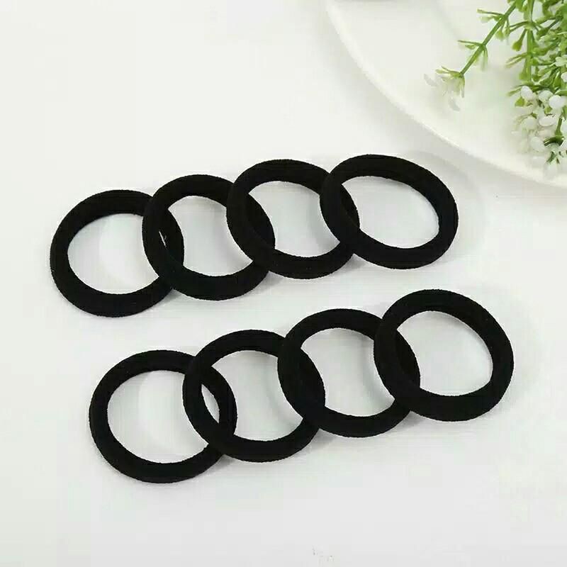 ikat rambut idom sedang ikat rambut karet rambut warna gelap donat sedang high quality kuncir