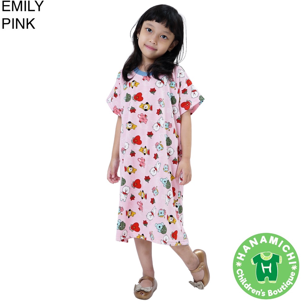 Hanamichi EMILY Dress Anak Full Print Lengan Pendek