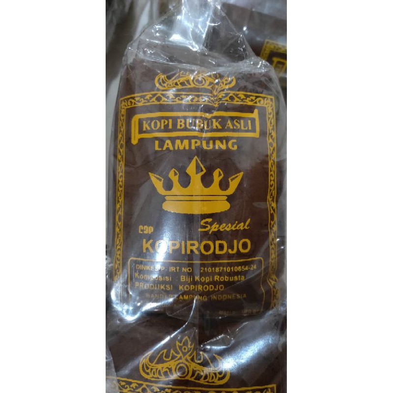 100g cap kopirodjo kopi rodjo 100% biji kopi pilihan Robusta SPESIAL BUNGKUS KEMASAN PLASTIK KUNING 100gram 100gr