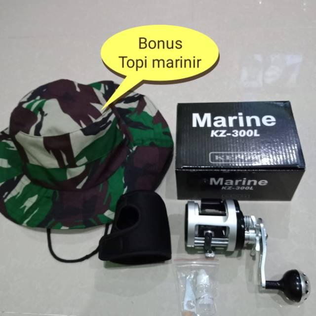 Reel OH kenzi marine kz-300L bonus topi