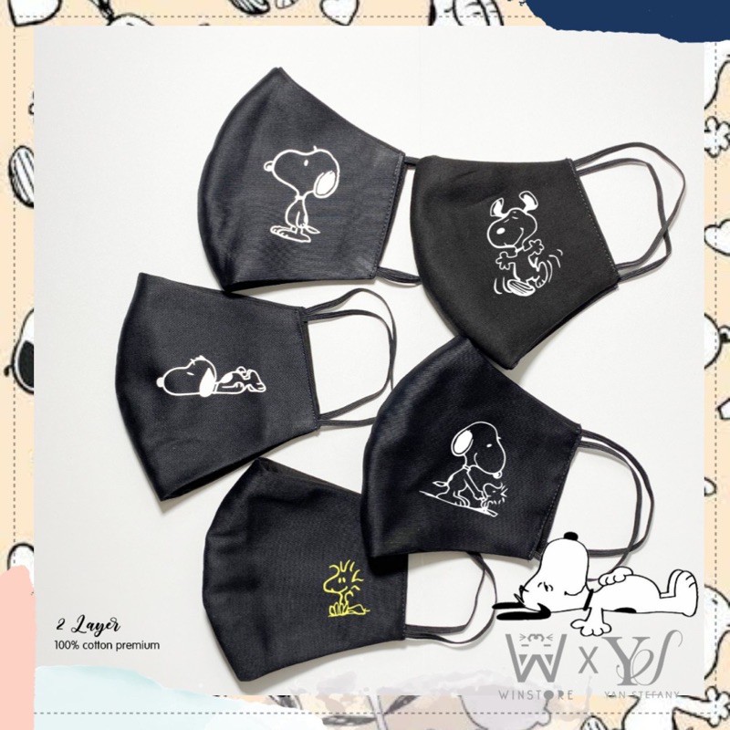 masker snoopy premium