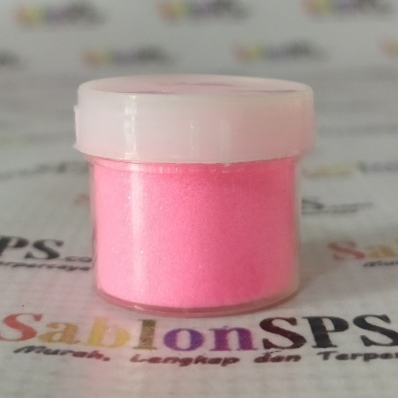 BUBUK GLITER FLO PINK GLITTER POWDER 5gr CUP KECIL