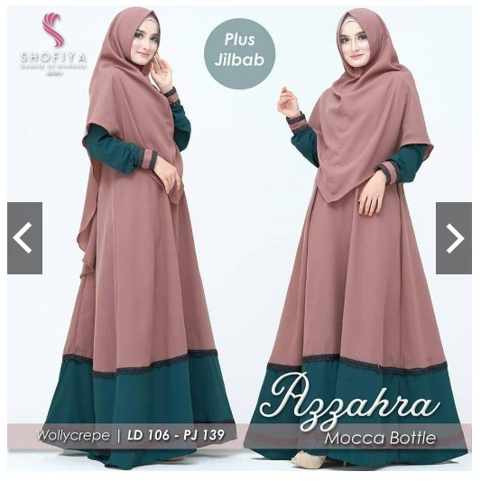 Termurah Baju Gamis Ramadhan Syari Polos Wanita Muslim AZZAHRA Corner