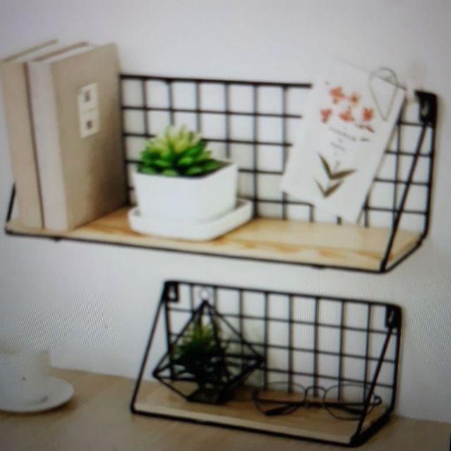 (omahdekor Original) Radit Rak Dinding Tempel Tempat Bunga Buku Hiasan Storage Rack I Radi Hijang