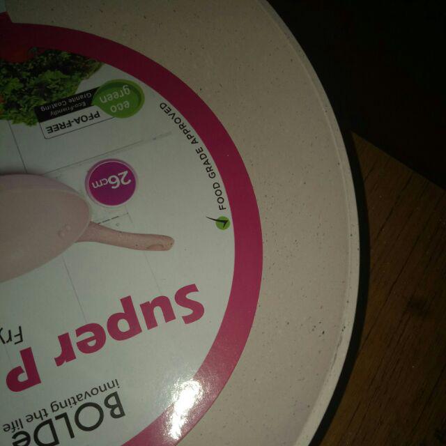 Bolde Pan Fry Pen Granite Ceramic Beige Panci Penggorengan Anti Lengket Wajan Granit Keramik 26 Cm