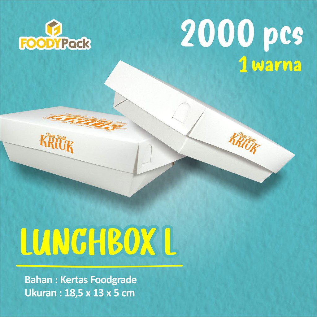 [ PO ±14HARI ] Custom Lunchbox Foodgrade I Paper Lunch I Rice Box I Dus Nasi I Cetak Kemasan