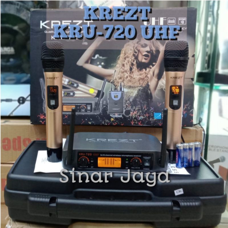 Jual Mic Wireless Dual Handheld Krezt Kru Original Shopee Indonesia