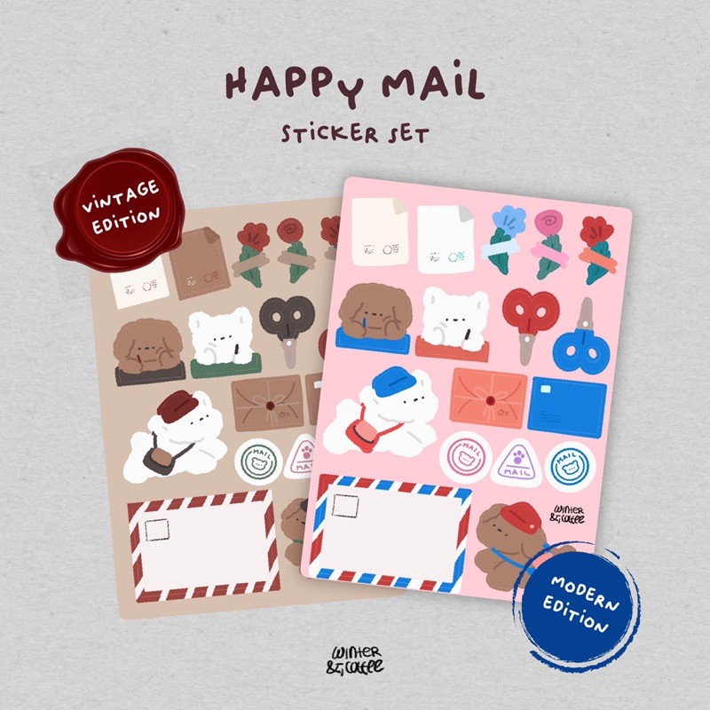 HAPPY MAIL Sticker Set