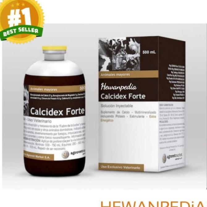 CALCIDEX FORTE 500 ml - Obat Ketosis Milk Fever Ambruk Hewan Ternak