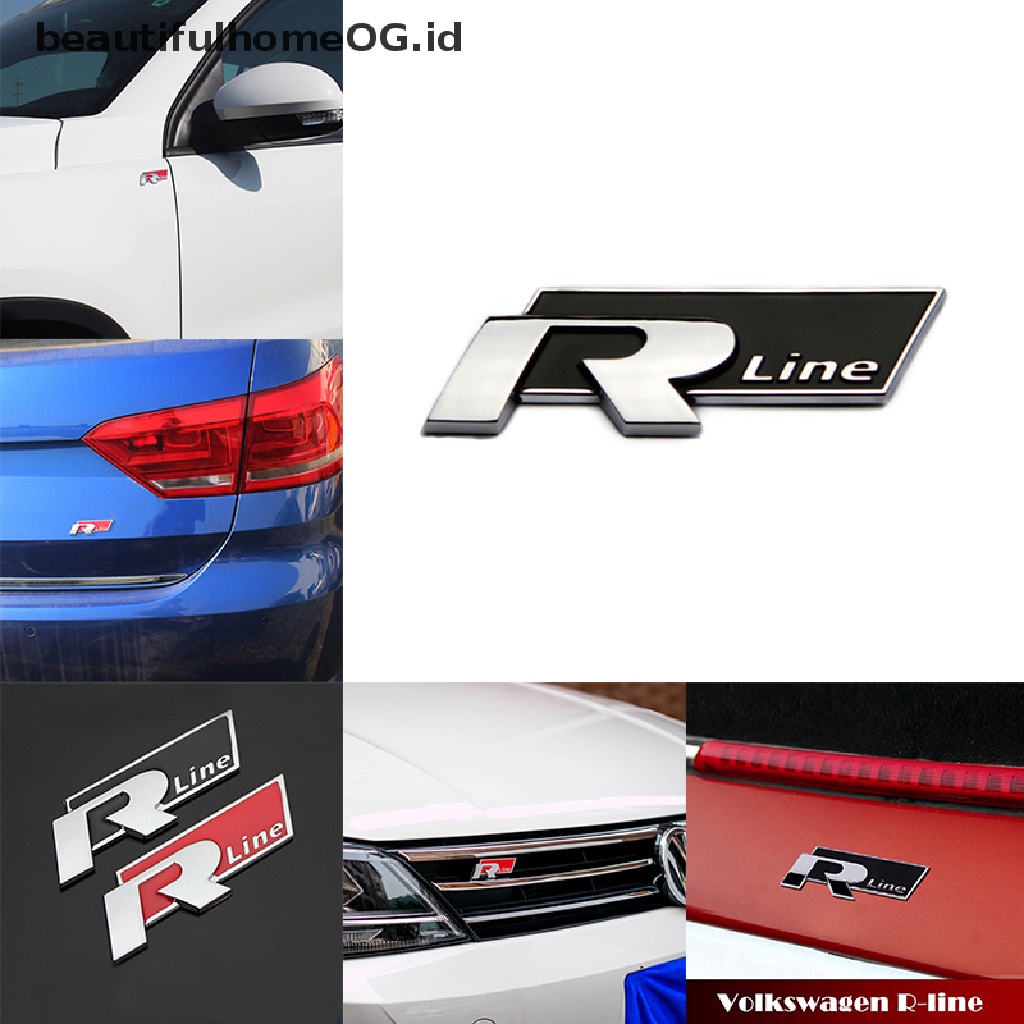 Stiker Emblem Rline Bahan Metal Untuk Bagasi Mobil VW CC GTI Passat