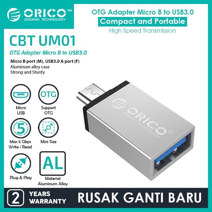 OTG Micro USB to USB3.0 Female Adapter ORICO CBT-UM01 aluminum alloy