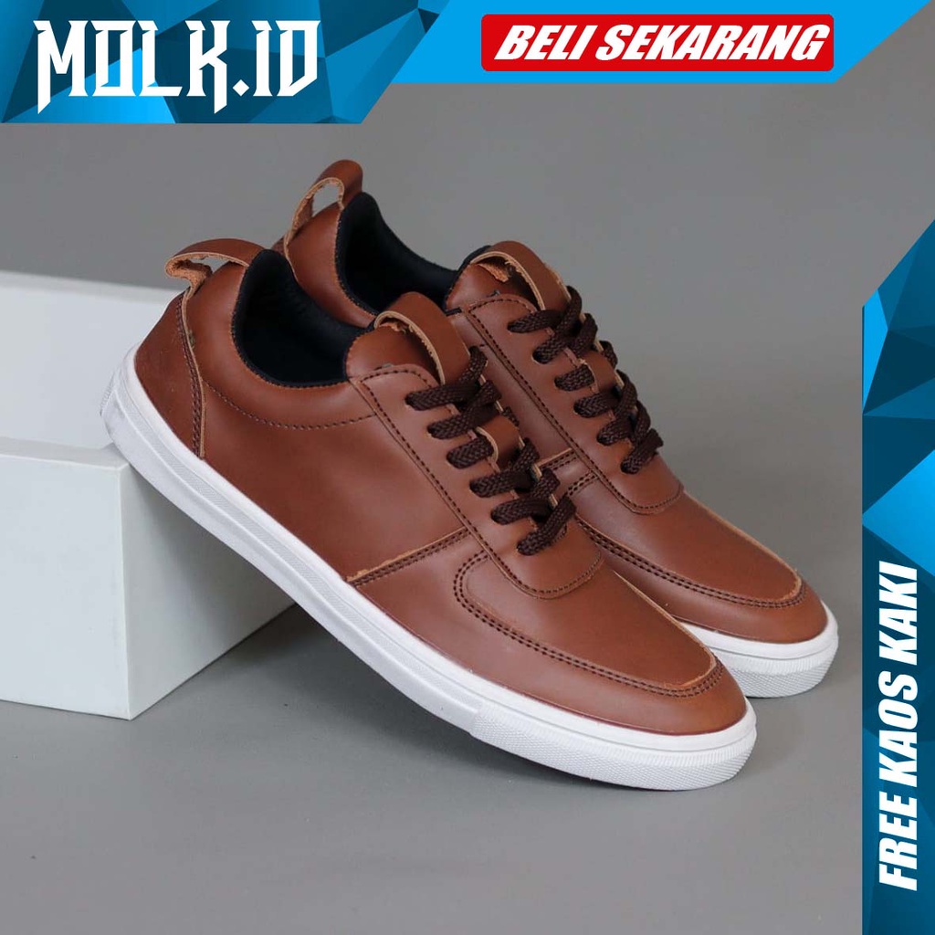 MOLK|Sepatu Sneakers Casual Kasual Jalan Polos Ori Pria Cowo Footwear