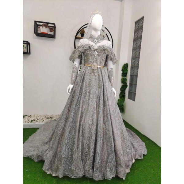 NEW GAUN DRESS WEDDING | KEBAYA PENGANTIN BEREKOR | KEBAYA MUSLIM WEDDING | BAJU PENGANTIN MODERN | GAUN